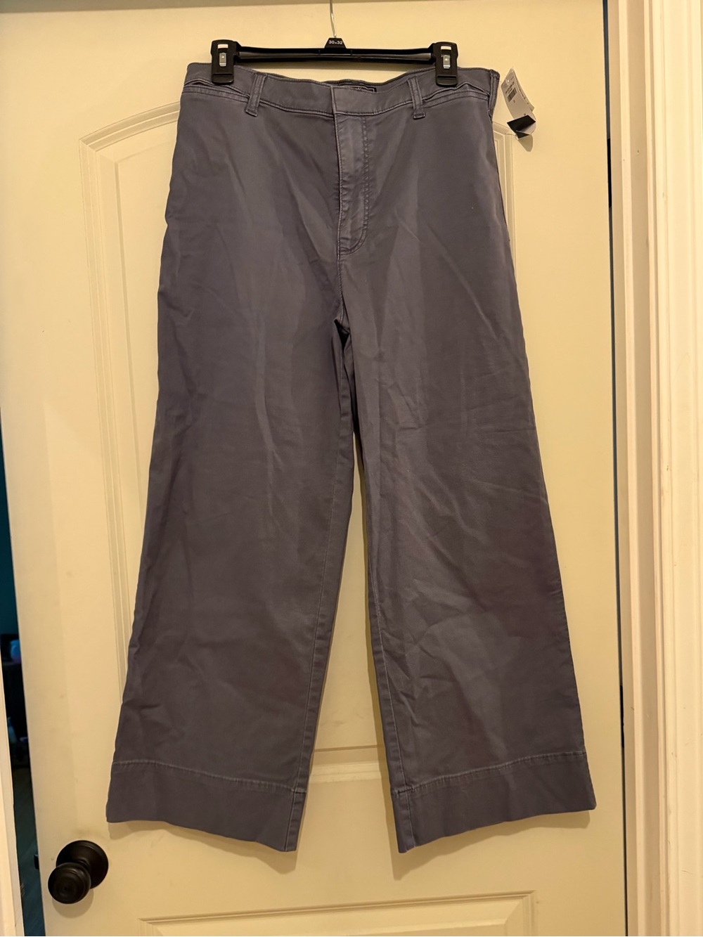 Dark Gray Abercrombie & Fitch Women's Cropped Ultra High Rise Wide-Leg Pants